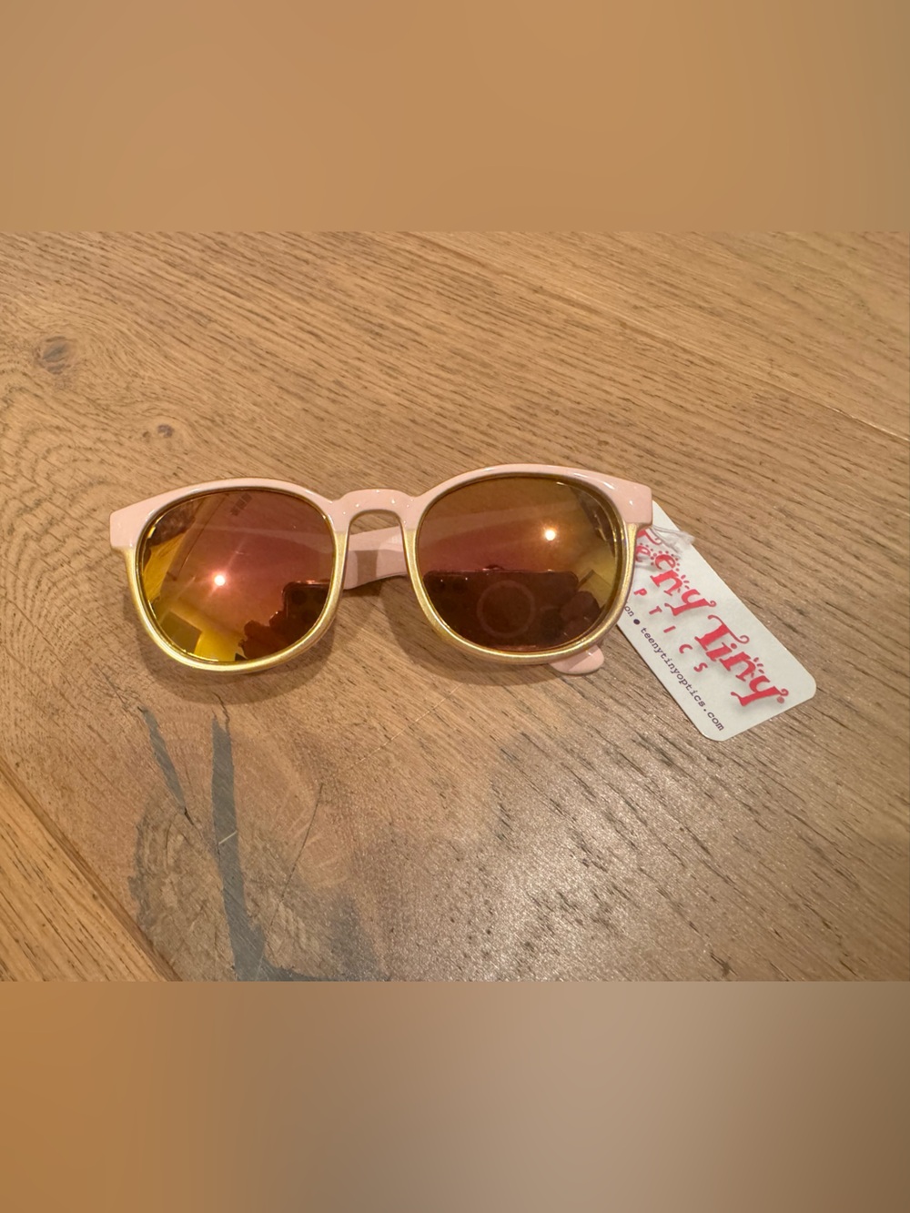 Baby Pink Sunglasses with Mirrored Lenses - NWT